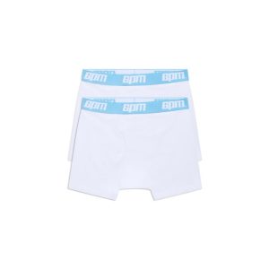 6PM Season Boxer Shorts White/Baby Blue (2-Pack)