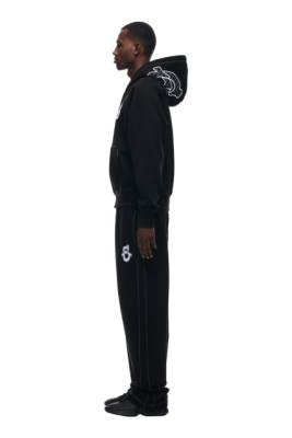 6PM Zip Jogginganzug Schwarz Icons