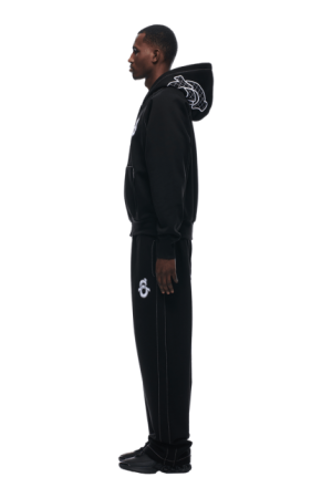6PM Jogginganzug Zip Schwarz Icons
